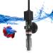 Silkwish mini aquarium heating 50W 20l 30l-50l small aquarium heating stick with suction cups and temperature stickers aquarium heater with constant temperature of 26 (power cable length 107cm)