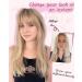 MORICHY Clip in Fringe 360 Bangs Hair Clip Fake Bangs with Long Layered Fringe Clip in Hair for Women Mix Blonde Bangs Clip in Hair Extensions Curved Bangs for Daily Use(Mix Blonde with Dark Root) 18Inch RT6/22/613A# - Buy Online on SooperMarket.com