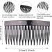6PCS Strong Hold French Twist Hair Combs Slides Set for Women - Black - Buy Online on SooperMarket.com