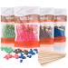 Hard Wax Beads 4 X 100G Painless Hard Wax Beans with 10 Applicators Professional Wax Beads for Eyebrow Armpit Bikini Back Chest Legs Painless Hair Removal 4 Packs Wax