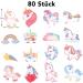 Catelves 80-Piece Unicorn Edible Cake & Cupcake Decorations | Perfect Unicorn Themed Party Supplies - Buy Online on SooperMarket.com