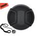 77mm Universal Snap-On Lens Cap For Nikon 24-120mm f/3.5-5.6G ED IF Autofocus VR Nikkor Zoom Lens + Cap Keeper + MicroFiber Cleaning Cloth