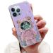 Tivenfezk Nadoli for iPhone 12 Pro Treibsand B r Astronaut Hidden Stand Shell caricature glitter astronaut stand soft silicone bling mobile phone shell.