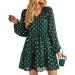 Naroote Womens Fashion Dress V-Neck Breathable Drawstring Travel Dress for Business Women Small Dark Green