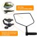 Arkham Bicycle Mirror - Extra Large HD Real Glass Rearview Mirror for E-Bikes & Bicycles | Universal Fit 15-20mm Left Handlebar - Buy Online on SooperMarket.com