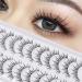 Manga Lashes Natural Look Japanese Anime Lashes Korean Asian Wispy Spiky Lashes with Clear Band Short Fake Eyelash 10 Pairs Pack by outopen C-Clear Band Y6|8-13MM