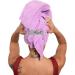 Curly Girl Microfiber Hair Towel with Strap - Fast Drying Anti-Frizz Waffle Design for Curly Hair - Lavender - Buy Online on SooperMarket.com