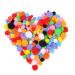Teqooza Pom Poms Craft Making Assorted Sizes 10mm-30mm Multi Colors High-Elastic Pom Poms for Creative Craft Art DIY Material  100 Pcs