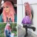 YEESHEDO 28 Inch Long Pink Synthetic Wavy Wig with Fringe for Women - Ideal for Party, Cosplay, or Daily Wear - Buy Online on SooperMarket.com