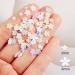 Baoximong 3D Flower Nail Art Charms - White Pink Gold Silver Pearls Rhinestones Spring Cherry Blossom Design - Buy Online on SooperMarket.com