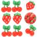 FRCOLOR 300 Pcs Nail Fruits Decoration Strawberry Nail Tool Lip Gloss Hand Cherry Slices Fruit Flatback Travel Bottles for Toiletries Nail Fruit Slices Pineapple Accessories Red Resin 3d - Buy Online on SooperMarket.com