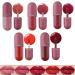 5 Colors Korean Lip Gloss Mini Lip Tint Stain Set Long lasting Water Lip Stains High Pigment Moisturizing Mini Liquid Lipstick Non-Stick Cup Velvet Lip Tint 2 Fl Oz (Pack of 1) Matte Liquid Lipsticks