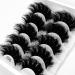 FEITA Fluffy Wispy False Eyelashes 8D Volume Thick Soft Strip Eyelashed Kit Dramatic Faux Mink Natural Fake Eye Lashes 5 Pairs Multi Pack Bushy|9-22MM
