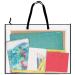 DPEI XUAN Art Portfolio Bag Poster Storage Bag, with Zipper and Handle Posters Organizer Transparent White Bag for Large Posters, Poster Board, Painting, Bulletin Boards (19 x 25 inch) 1 PACK