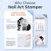 Modelones Nail Art Stamper Kit 6PCs - Double Nail Stamp Set with 4 Clear Silicones Scraper & Tool for DIY Manicure & Shellac Nail Polish - Buy Online on SooperMarket.com