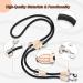 Adjustable 2m Dog Leash - 11mm Thick Nylon Braided Multifunctional Training Lines for Small/Medium/Large Dogs - Black - Buy Online on SooperMarket.com