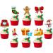 24 Pcs Christmas Cupcake Toppers Merry christmas Theme Elements Cupcake Food Picks for Christmas Party Baby Shower Kids Birthday Party Cake Decorations Supplies - Buy Online on SooperMarket.com