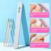 100pcs Natural False Toe Nail Tip Set with Glue - Full Cover Acrylic Fake Toenails for Women & Girls - Includes Cuticle Pusher and Nail File - Buy Online on SooperMarket.com