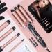5-in-1 Curling Iron Set with Crimper & Waver | 4 Interchangeable Barrels | Instant Heating | Anti-Scald | Pink - Buy Online on SooperMarket.com