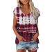 Short Sleeve T Shirts Clothing Woman T-Shirt Casual Black Clothing Top Women's Floral Pattern for Women Crop Tops Shirt Shirts Top Women's Summer Tank Top 4-wine M - Buy Online on SooperMarket.com