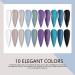 Saviland 10 Colors Acrylic Powder Set for Nail Extension - Professional Acrylic Polymer Powder with Glitter Shades - No Lamp Needed - Office Lady Approved - Buy Online on SooperMarket.com