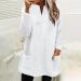 AMhomely Women's Plus Size Teddy Fleece Hoodie - Double Fleece Casual Pullover with Pocket | V-Neck Sweatshirt for Winter | Lightweight Lounge Top - White, Size M - Buy Online on SooperMarket.com