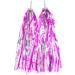 Kasteco 2 Pairs Bicycle Tassel Ribbons - Blue/Silver & Hot Pink/Silver | Bike Handlebar Streamers for Scooters - Buy Online on SooperMarket.com