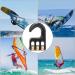 OUKENS 3 Wheel Rigging Pulley Hook - Black Aluminium Alloy Universal Windsurfing Hardware - Buy Online on SooperMarket.com