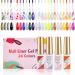 Gel Liner Nail Art Gel Polish Painted Set - Neon 24 Colors Art Design UV LED Nail Art Kit with Thin Brush for Line Art in Gel Pens Soak Off Manicure Salon DIY at Home with Box Gift for Women 2. 24 COLORS CLASSIC AND GREENER SET