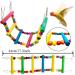 7 Pcs Bird Budgie Toys ESRISE Hanging Bell Pet Bird Cage Hammock Swing Climbing Ladders Toy Wooden Perch Mirror Chewing Toy for Conures Love Birds Small Parakeets Cockatiels Parrot (Muliti-B) - Buy Online on SooperMarket.com