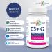 Optimal Bone & Teeth Support D3 + K2 180 Softgels - Optimal Absorption with Organic Coconut Oil Base MK7 K2 Vitamin for Bone & Heart Health Inspiring Wellness with D3K2 Vitamins 3rd Party Tested - Formulated & Made in Canada - Buy Online on SooperMarket.com