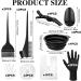 Zuimei 20 Pcs Hair Dye Tools Kit - Hair Colouring Beauty Salon DIY Set with Bowl, Brush, Gloves & Clips - Buy Online on SooperMarket.com