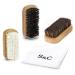 Stone and Clark Horse Hair Shoe Brush - Polish Your Leather to Perfection - Shoe Polish Brush with 100% Horse Hair Bristles & Concaved Beech Wood Handle (Travel Shoe brush Set)