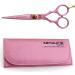 Professional Pink Hair Scissors Hairdressing Scissors for All Hair Cutting 5.5 inch (14 cm) - Pink Presentation Case - Buy Online on SooperMarket.com
