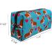 Linen Corgi Pattern Lparkin Pin Bag | Large Capacity Pen Case & Cosmetic Bag for Students and Office Use - Buy Online on SooperMarket.com