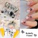 Black Retro Butterfly Nail Art Stickers - 8 Sheets Adhesive Decals for Acrylic Nails Decoration - Buy Online on SooperMarket.com