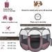 Ztinng Portable Pet Playpen with Shade Cover & Pee Pads | Indoor/Outdoor Foldable Design | Includes Carrying Case | Brown L(45x45x24) - Buy Online on SooperMarket.com