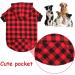 MTLIEPTE Red Plaid Dog Hoodie Sweater with Hat & Pocket XL - Pet Clothes - Buy Online on SooperMarket.com