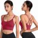 Shop Women's Padded Sports Bras - Yoga & Fitness Crop Tops in Red | International Shipping Available - Buy Online on SooperMarket.com