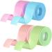 4 Rolls Lash Tape for Eyelash Extensions Breathable Eyelash Tape for Extensions Adhesive Microporous Lash Extension Tape for Extension Supplies  0.98 Inch x 3.9 Yard/Roll  Pink  Blue  Purple  Green