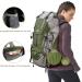 Loowoko 50L Waterproof Hiking Backpack with Rain Cover - Lightweight 45+5 Liter Camping Essentials Bag in Green - Buy Online on SooperMarket.com