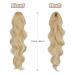 Feshfen 60cm Synthetic Wavy Curly Ponytail Hair Extension - Blonde & Bleach Blonde Options for Women - Buy Online on SooperMarket.com