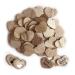 Y&K Homish Wooden Hearts Guest Book Blank Wood Sign Party DIY Pack of 50 PCS (Brown)