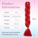 Tess Braids Extensions 60 cm - 3 Pack Jumbo Kanecalon Hair Extensions for Box Braids - Hot Red 100g Bundle - Buy Online on SooperMarket.com