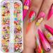 3D Fruit Nail Art Slices - 12 Grids Glitters for Summer Designs - Banana Lemon Strawberry Cherry Watermelon - DIY Manicure Supplies - Buy Online on SooperMarket.com