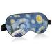 Haskirky Light Blocking Eye Mask Breathable and Adjustable Adult Men and Women Travel on Business Trips Yoga Meditation Light Smooth Comfortable Eye Mask Office Deep Sleep Goodies Van Gogh Wave Sta