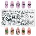 Runrayay Nail Art Stamp Plate - Flamingos Series | DIY Nail Stamping Templates for Creative Designs with Birds Leaves & Flowers - Buy Online on SooperMarket.com