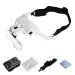 joybest Headband Magnifier with LED Light, Head Mount Magnifier Glasses Light Bracket for Handsfree Reading Jewelry Loupe Watch Repair Sewing Lash Extension Dentist Tailor, 5 Replaceable Lenses