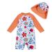 upandfast Baby Girls Swimsuit Baby Swimming Costume UV Baby Girls' Swimwear with Snap Bottom UPF 50+ Sun Protection 18-24 Months Sunflower
