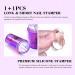 Saviland French Nail Stamper - 14PCS Silicone French Tip Stamp Kit - Purple Nail Stamper Set for French Manicure - Nail Tech Supplies Gift for Women - Buy Online on SooperMarket.com